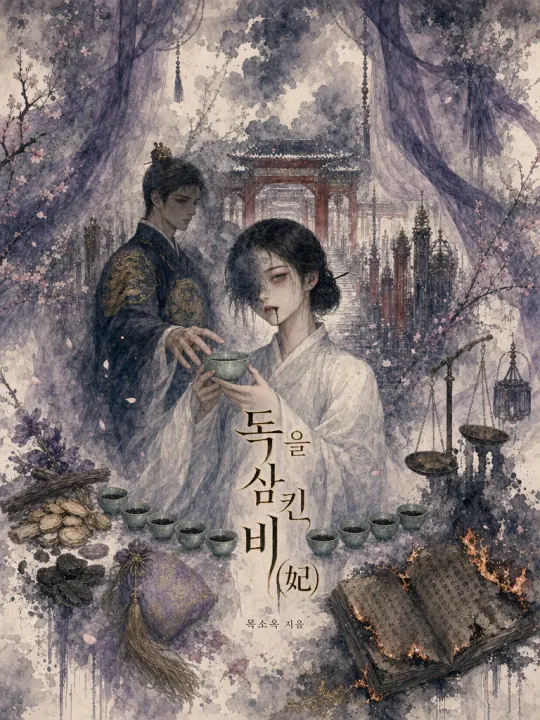 웹소설 「독을 삼킨 비」 표지